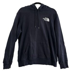 THE NORTH FACE Men Pullover Long Sleeve Sweatshirt Hoodie Sz M Dark Blue 8a-12